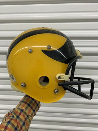 Gorgeous Vintage 1979 Kelley Clear Shell Football Helmet Michigan Style 7 1/4