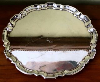 Vintage Tiffany &co Sterling Silver 10 " Chippendale Serving Tray Platter 22.  9 Oz