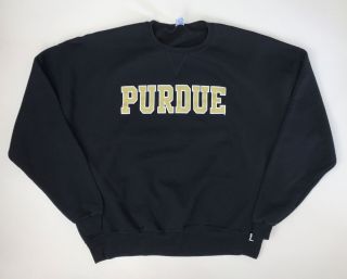 Vintage Purdue Boilermakers Black Crewneck Sweatshirt Size 3xlt Ncaa