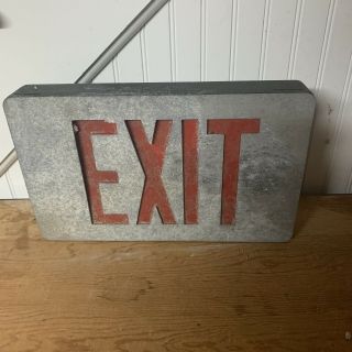 Vintage Exit Sign Electric Great Patina