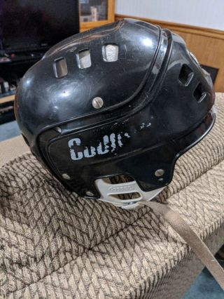 Vintage Black Cooper Sk 600 Ice Hockey Player Helmet Senior Mens Made In Canada