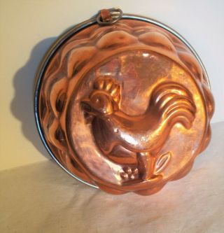 Quality Vintage Copper Cake Or Jelly Mould Cockeral