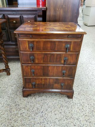 THEODORE ALEXANDER ITALIANATE 4 DRAWER CHEST WITH LEATHER PULL OUT TABLE 2