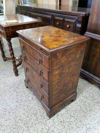 THEODORE ALEXANDER ITALIANATE 4 DRAWER CHEST WITH LEATHER PULL OUT TABLE 4