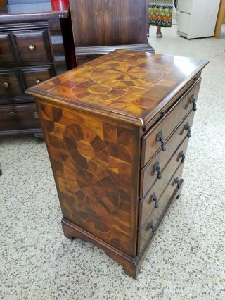 THEODORE ALEXANDER ITALIANATE 4 DRAWER CHEST WITH LEATHER PULL OUT TABLE 5