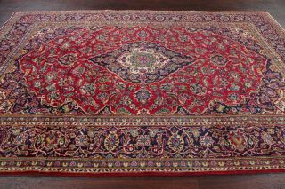 Vintage Traditional Floral Red Ardakan Area Rug Hand - Knotted Living Room 7 