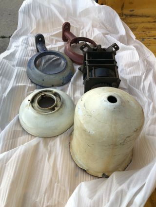 Vintage Koken Barber Pole Light Porcelain Parts Motor For Restoration (160 - H4)