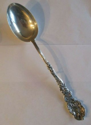 Sterling Silver Gorham Versailles Large Serving Spoon 12.  5 Inches Solid Bowl