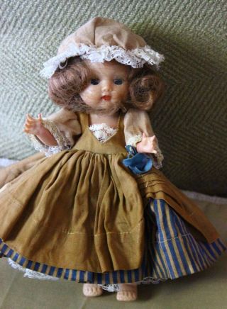 Vintage Story Book Muffie Doll By Nancy Ann Walking Muffie Doll
