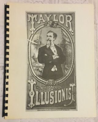 Vintage Prof Taylor,  The Illusionist,  Comb Bound,  1990,  History Book