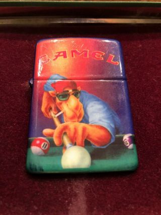1994 Joe Camel Pool Zippo Lighter In Tin RJ Reynolds Tobacco 2