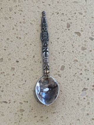 Vintage Sterling Silver Alaska Totem Pole Salt Spoon