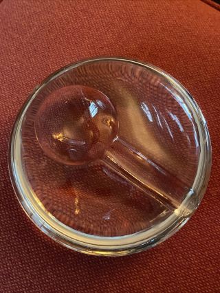 Vintage Art Deco Crystal Glass Pipe Rest Stand