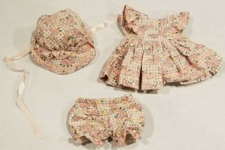 Vintage Vogue Ginny Doll Outfit Clothes - 3 Piece Matching Flower Set