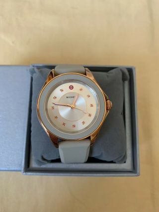10 Off $345 Nwt Michele Cape Topaz Rose Gold Taupe Watch Mww27a000023