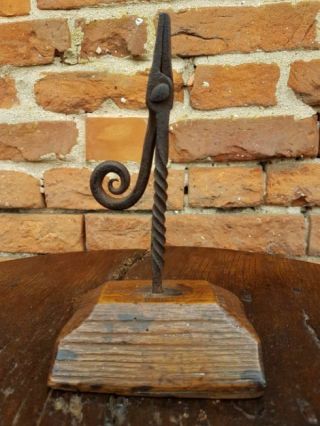 Late 18th Century English Antique Rushlight / Rushnip Candlestick