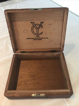 Vintage Cigar Box The Yale Club Of York Benson & Hedges No.  2 Wood 2