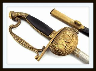 Antique Napoleonic Era French Or German Officer Sword Rapier Details
