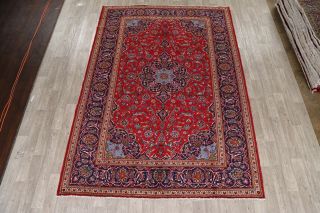 Traditional Floral Oriental Wool Area Rug Red Handmade Living Room Carpet 8x11
