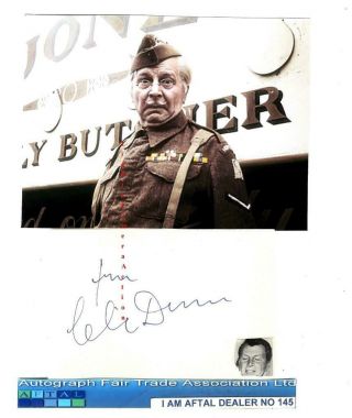 Clive Dunn Vintage Signed Page Dads Army Aftal 145