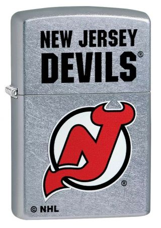 Zippo Nhl Jersey Devils Street Chrome Windproof Pocket Lighter,  49377