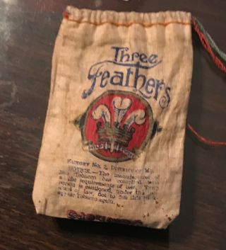Vintage 3 Feathers Pocket Tobacco Pouch