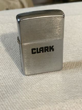 Vintage Zippo Lighter 1977 Clark Gas/oil Matching Insert