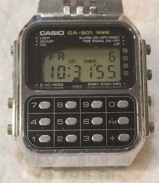 Casio Ca - 901 Calculator Wrist Watch