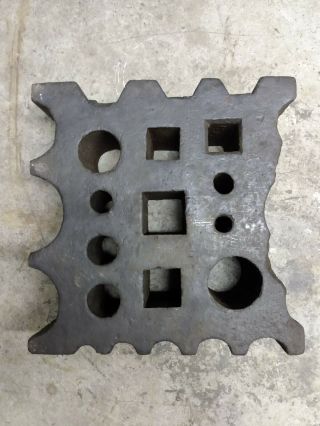 Antique Blacksmith Swage Block - 15 X 15 X 5 - 187 Lbs