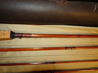 Vintage Edwards Quadrate Fly Rod 50 8 1/2 ft.  bag and Leather case 5