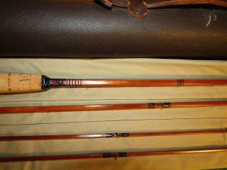 Vintage Edwards Quadrate Fly Rod 50 8 1/2 ft.  bag and Leather case 6