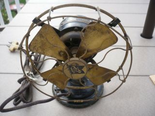 Antique 6 " Robbins & Myers Brass 4 - Blade Fan No.  2800 Ac/dc.  99nr