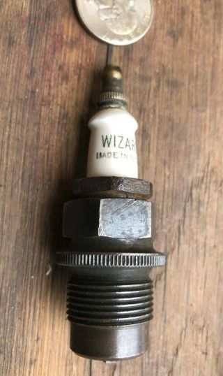 Antique Hit Miss Engine Maytag Vintage Wizzard 66s Spark Plug 2 Piece