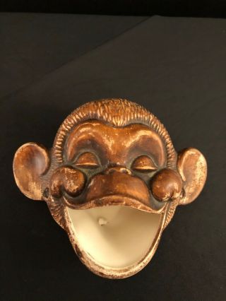 1960 Monkey Head Ashtray By Treasure Craft - Compton,  Calif - Vintage