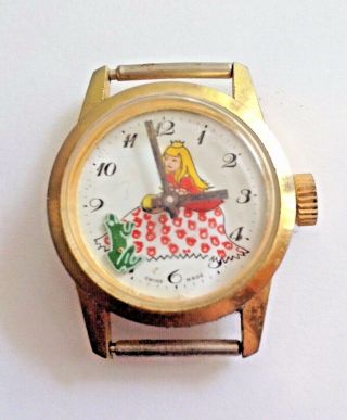 Rare Vintage Princess And The Frog Mechanical Watch