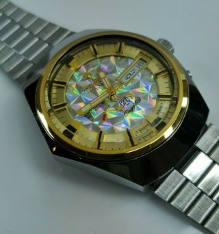 Tressa Lux Crystal Automatic Watch Swiss 1970s Vintage Nos Cal As 5206 - 1 Retro