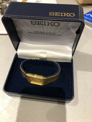 Vintage Seiko Gold Colour Watch 5y95 - 5000 1970’s Early 80’s