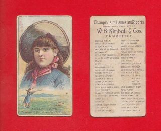 1888 Kimball - N184 Champions Of Games & Sports - Lillian Smith (ball Shot) Ex