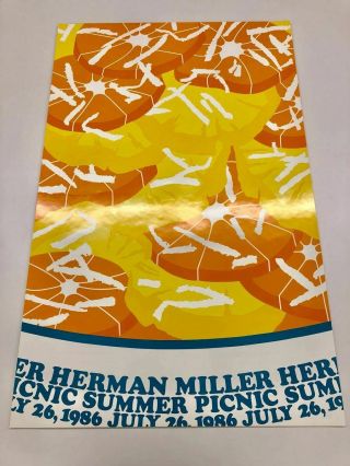 Gokubihin 1986 Hermam Miller Summer Picnic Poster Picnic Poster Vintage From Jp