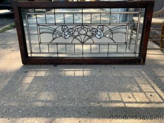 Antique Chicago Stained Glass Transom Window Circa 1910 52 " X 25 "