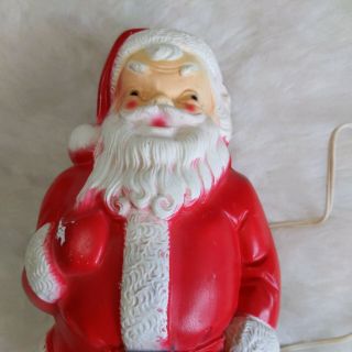 Vintage 1960 ' s Empire Blow Mold Santa Claus Light Up 13 Inch Christmas Statue 2