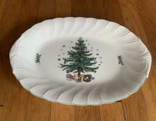 Vintage Nikko Happy Holidays Turkey Oval Platter Retired