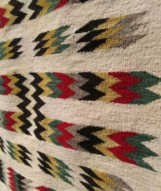 Antique Navajo Rug Saddle Blanket Native American Indian Weaving Textile 1920