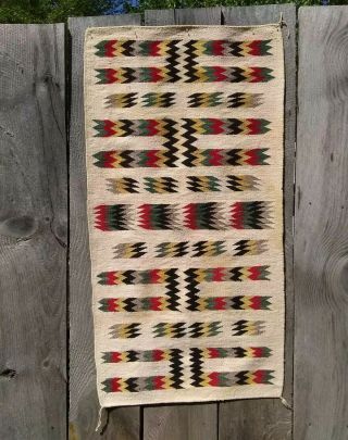 Antique Navajo Rug Saddle Blanket Native American Indian Weaving Textile 1920 5