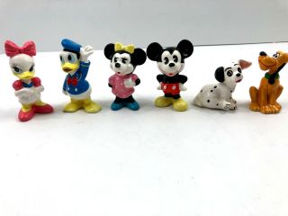 6 Walt Disney Prod Japan Vintage Ceramic Mickey Minnie Mouse Donald Duck Daisy