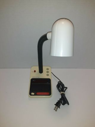 Vintage Spartus Digital Alarm Clock Lamp Model 1182 Rare