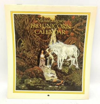 Vintage Unicorn Fairy Michael Hague Book 1983 Calendar Holt Rinehart Winston Ny