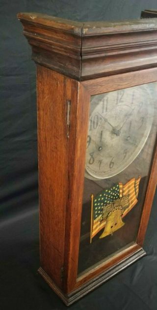 Antique International Time Recording Co.  Wall Clock Endicott,  N.  Y.  Americana 3