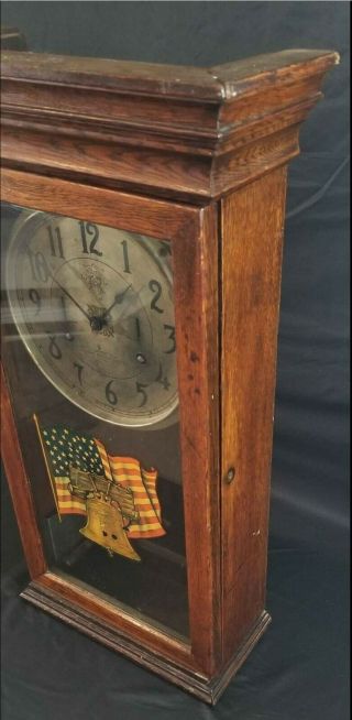 Antique International Time Recording Co.  Wall Clock Endicott,  N.  Y.  Americana 4