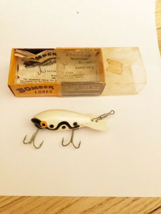 Vintage Bomber Lure With Papers Very Good Shape